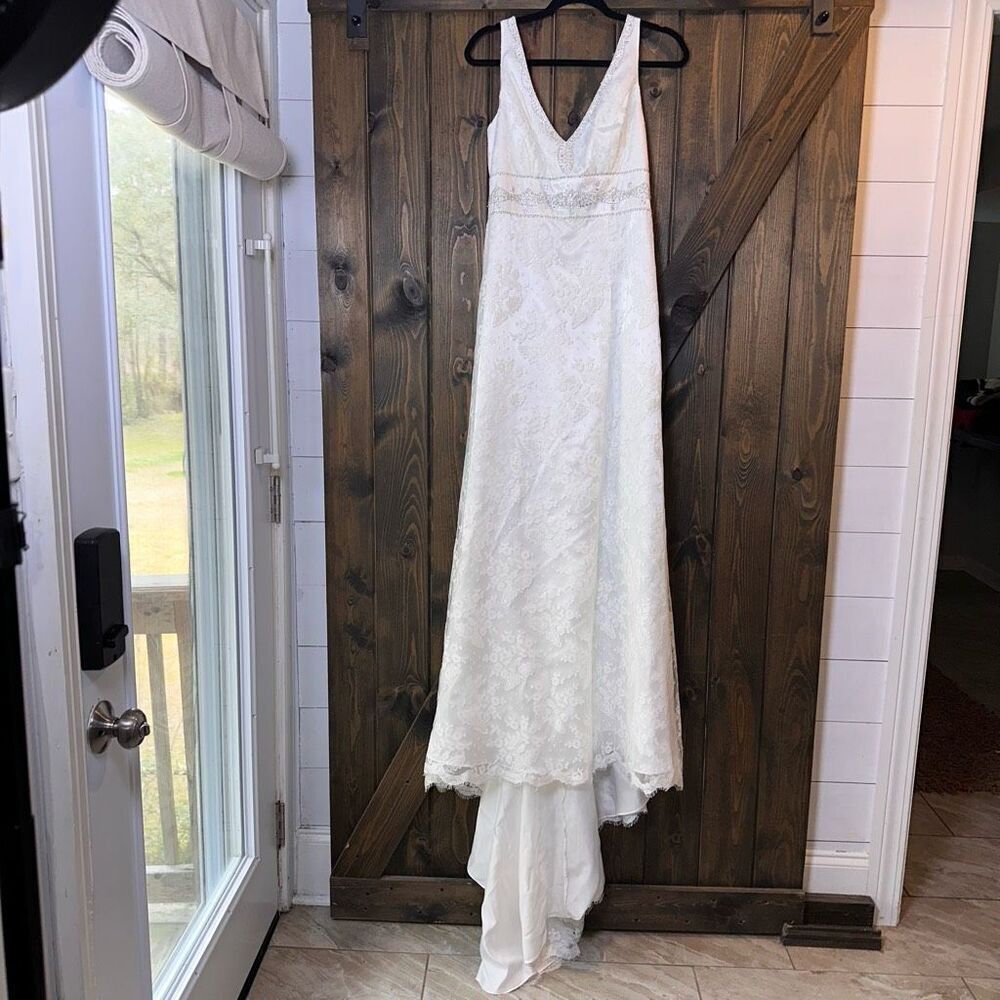 Forever Yours International Beaded Lace Wedding Gown